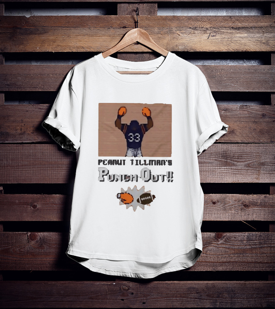 Peanut Tillman Punch Out 33 Chicago Bears Football T-Shirt