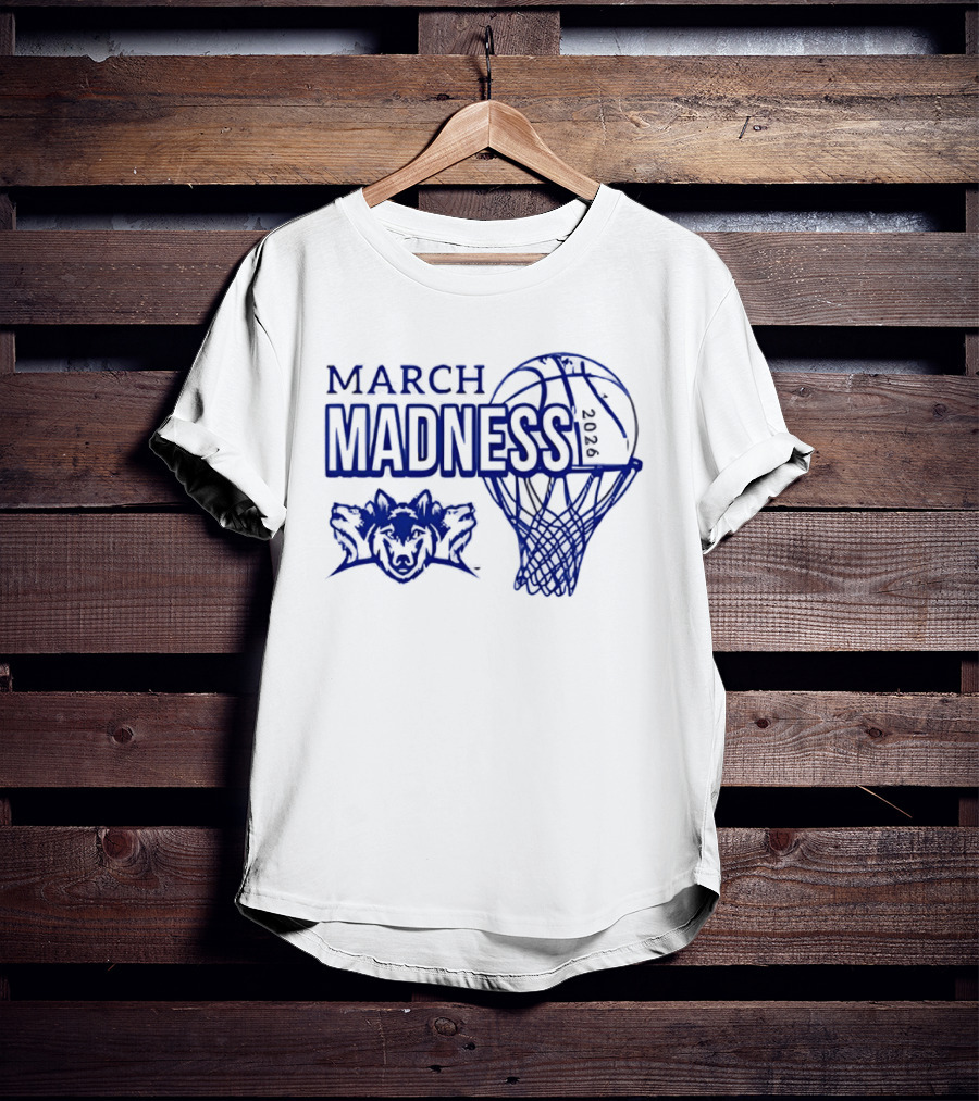 March Madness NCAA Basketball 2026 Wolf And Hoop T-Shirt