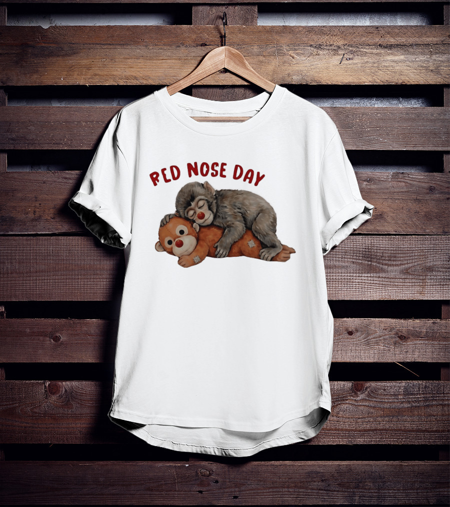 Red Nose Day Punch Monkey And Toy T-Shirt