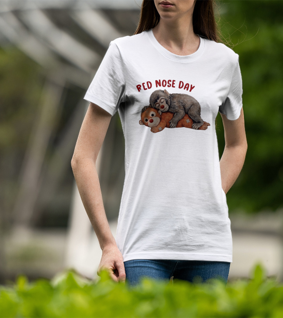 Red Nose Day Punch Monkey And Toy T-Shirt