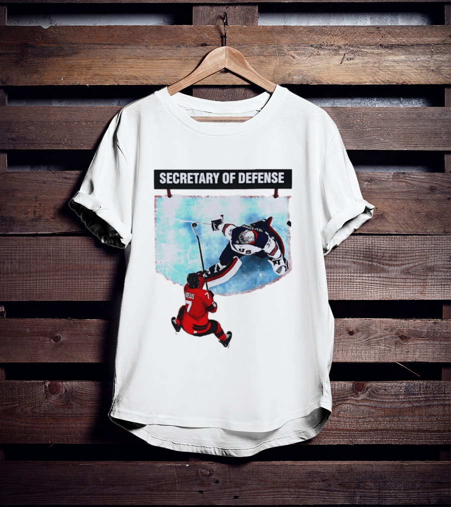 Secretary Of Defense USA Hockey Goalie Epic Save Faceoff T-Shirt
