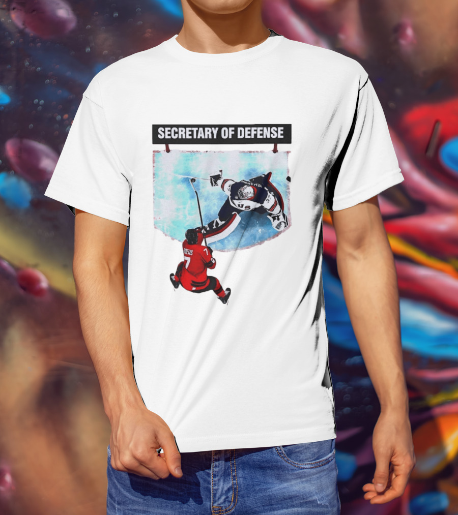 Secretary Of Defense USA Hockey Goalie Epic Save Faceoff T-Shirt
