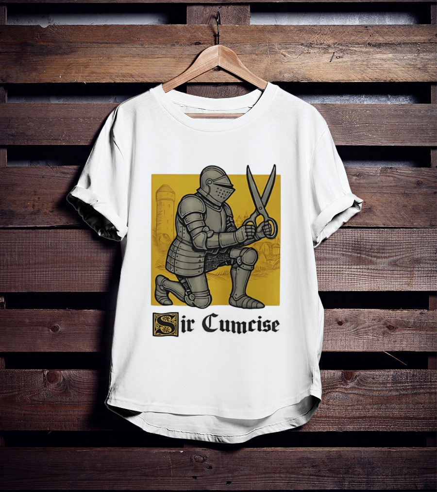 Sir Cumcise Knight Armor With Scissors Medieval T-Shirt