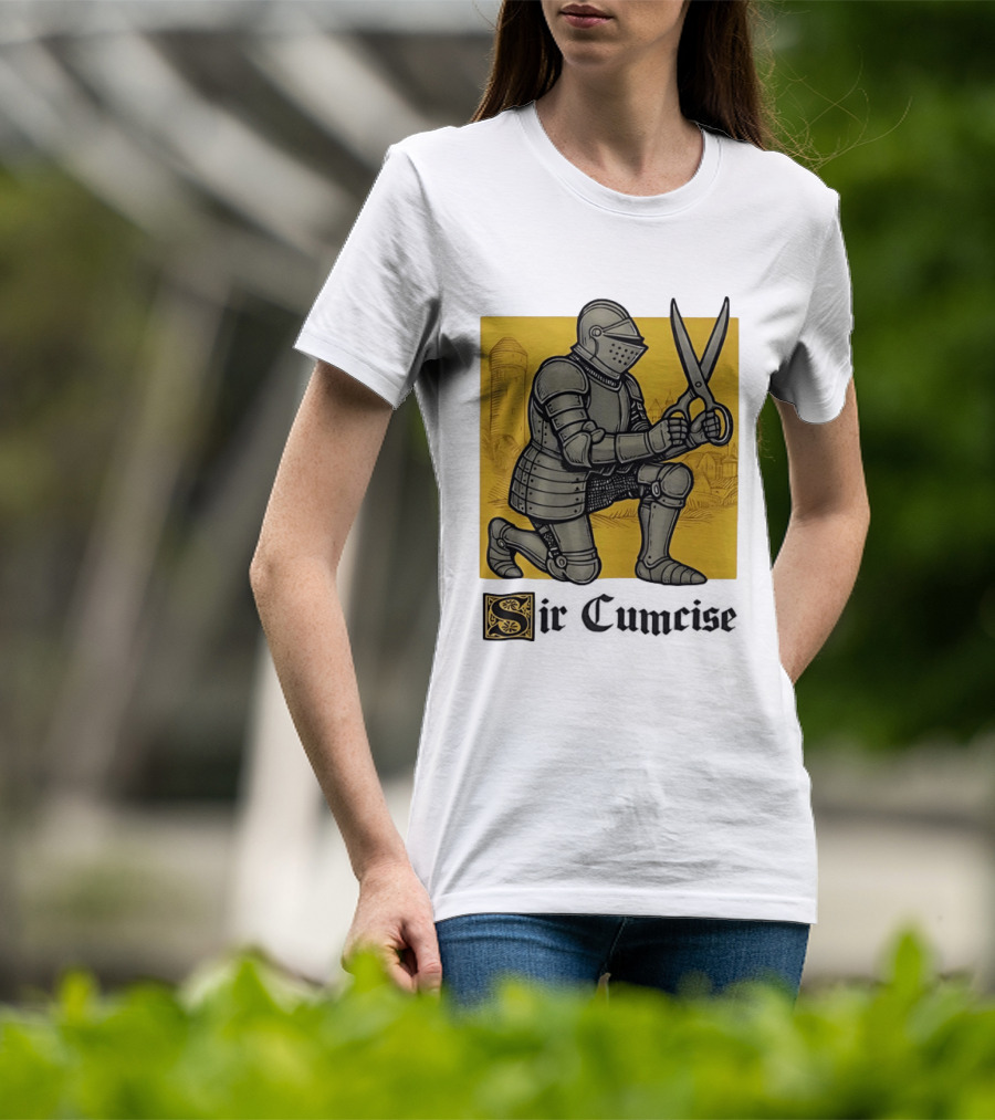 Sir Cumcise Knight Armor With Scissors Medieval T-Shirt