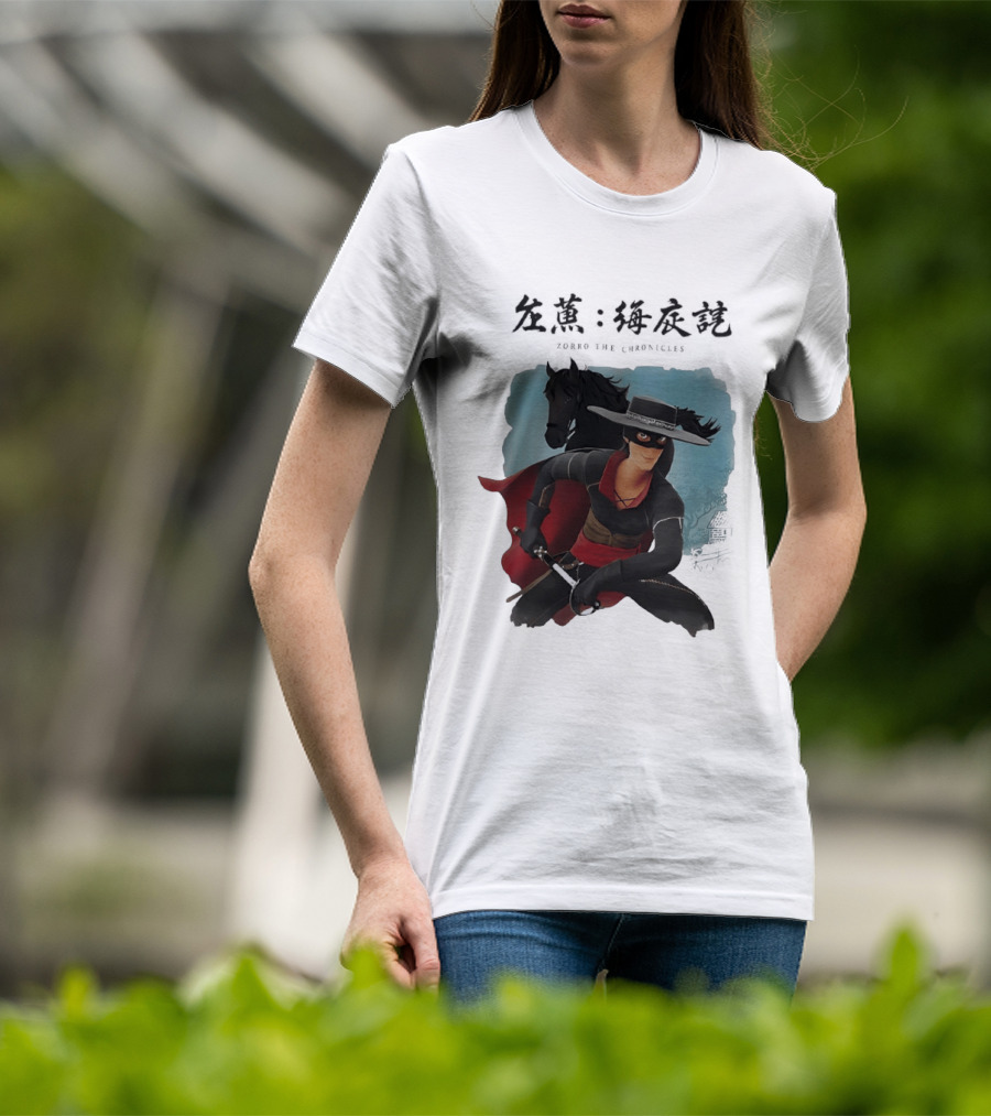 Zorro The Chronicles Heroic Adventure And Black Horse T-Shirt