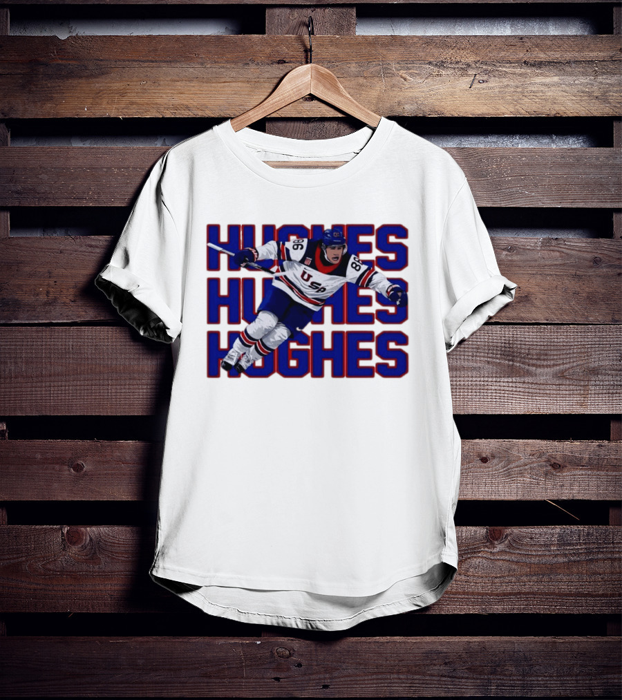Team USA Jack Hughes Iconic Game Winning Goal Celebration T-Shirt