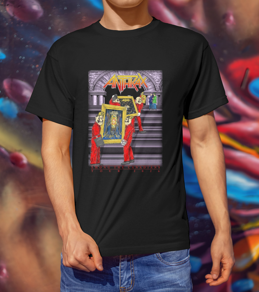 Anthrax Among The Canadians Tour 2026 Album Art Collectors T-Shirt