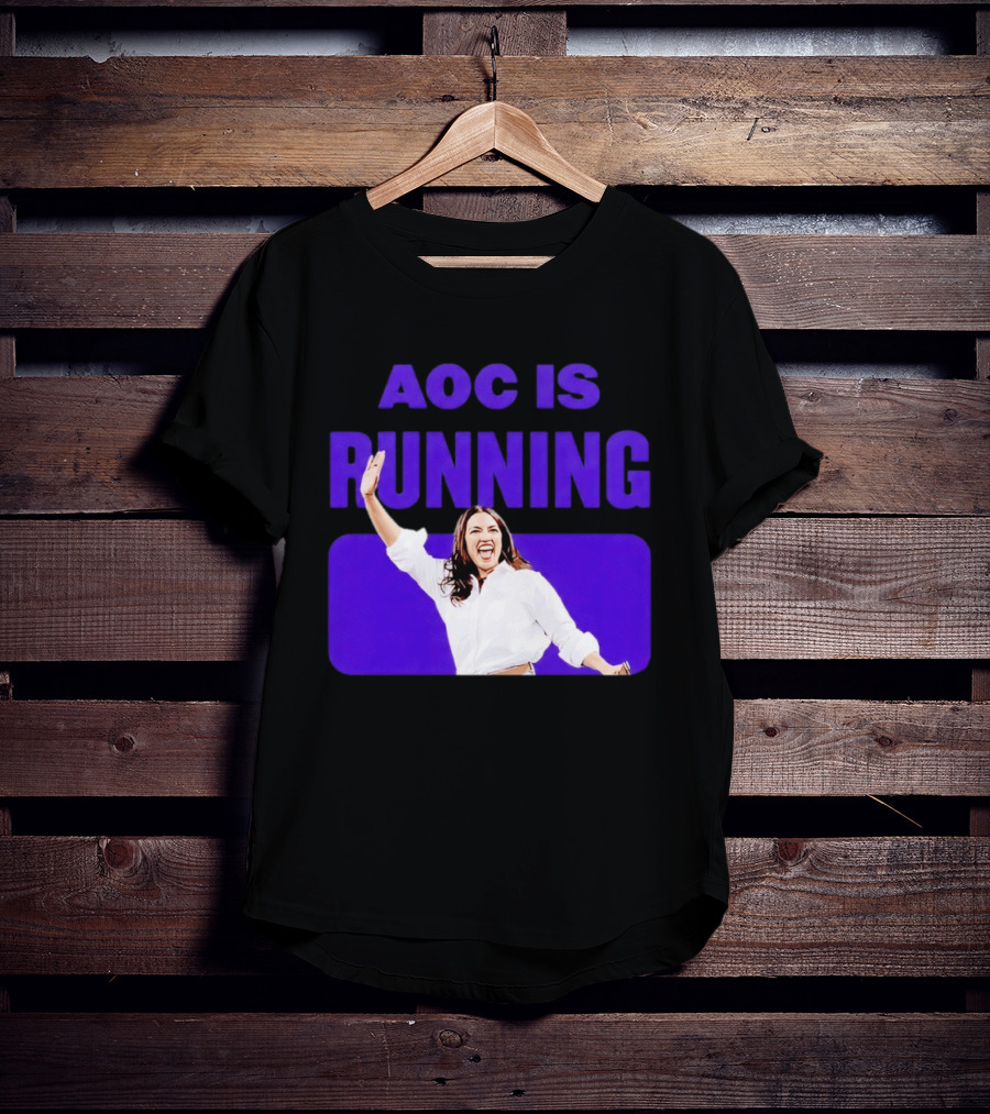 AOC Is Running For President 2028 Bold Campaign Enthusiasm T-Shirt