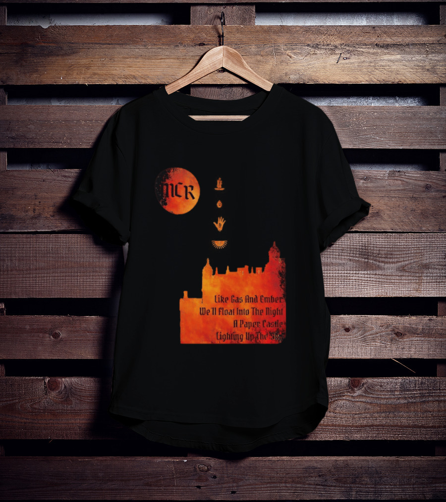 MCR Like Gas And Ember We'll Float Into The Night A Paper Castle Lighting Up The Sky T-Shirt