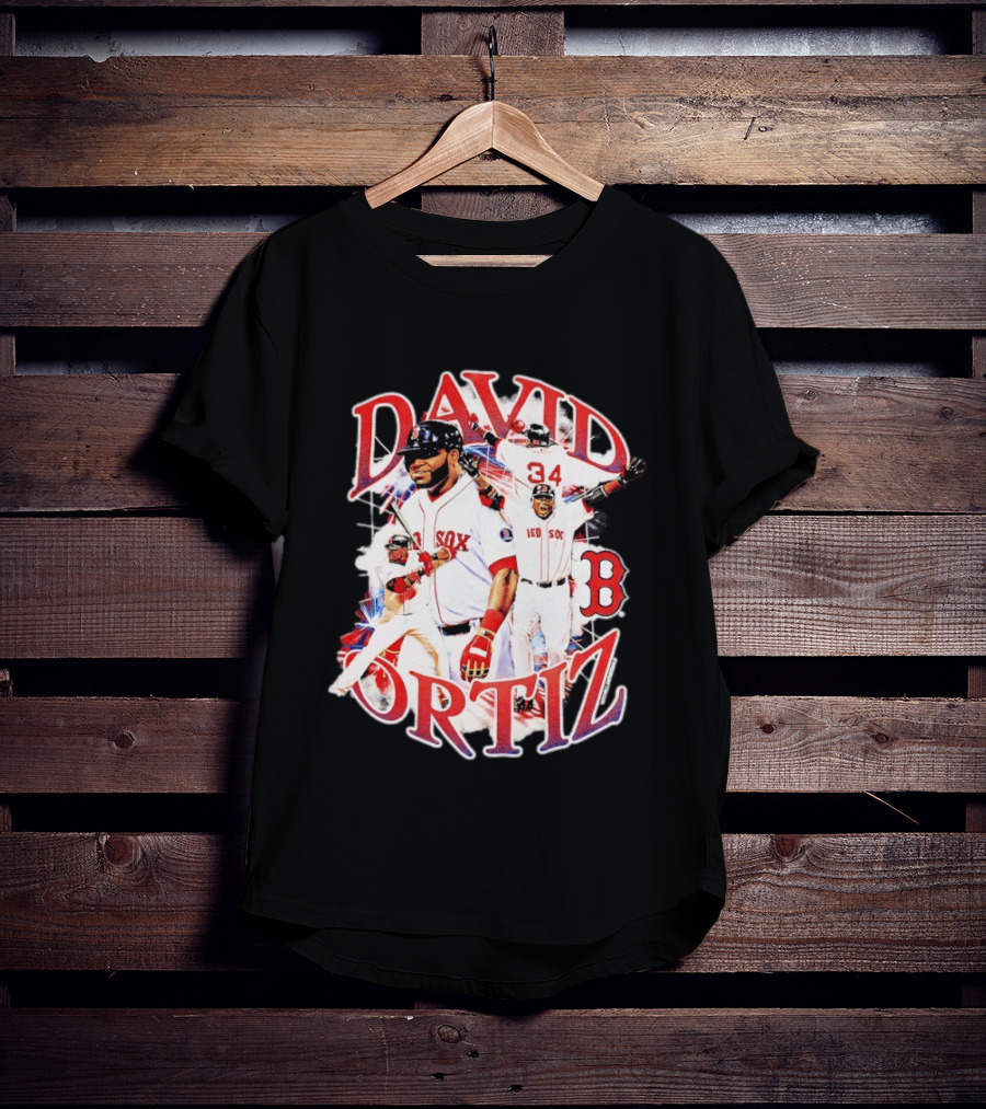 David Ortiz Boston Red Sox Legendary Collage 34 Red Sox B T-Shirt