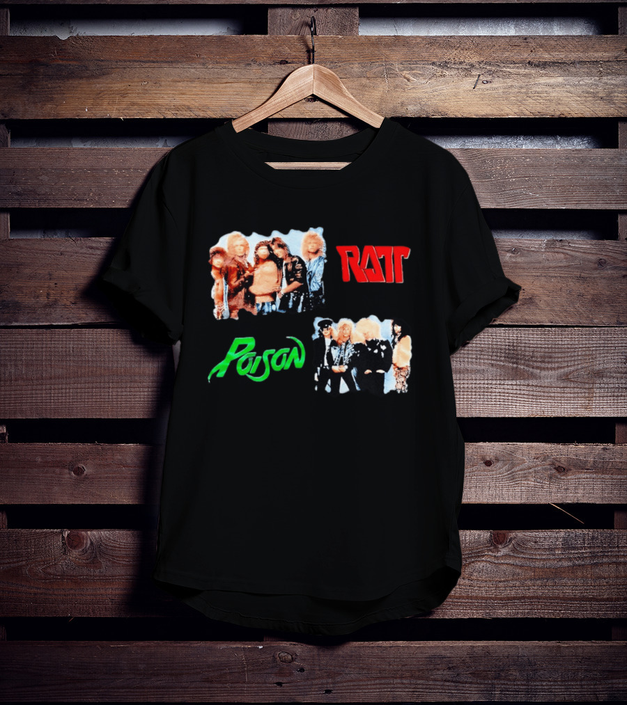 Ratt Poison 80s Glam Metal Band T-Shirt