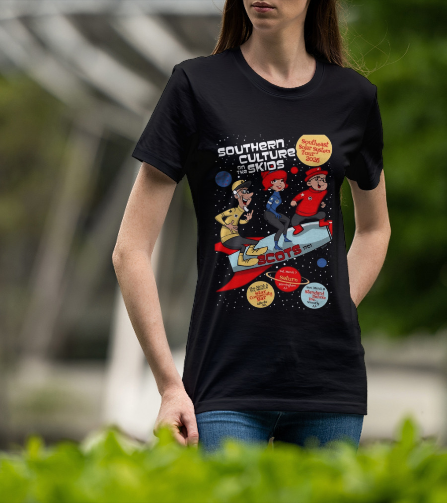 Southern Culture On The Skids Southeast Solar System Tour 2026 Saturn Birmingham AL Star Community Bar Standard Deluxe Inc T-Shirt