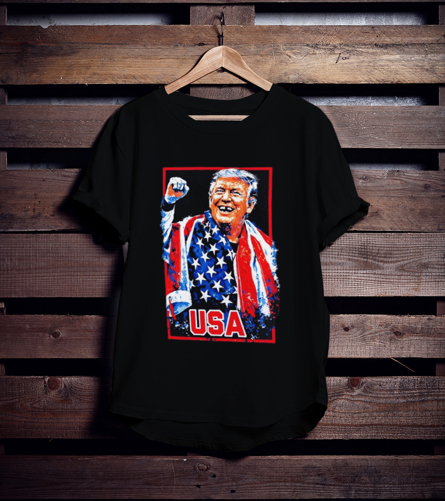 Team USA Hockey Trump USA Patriotic Flag T-Shirt