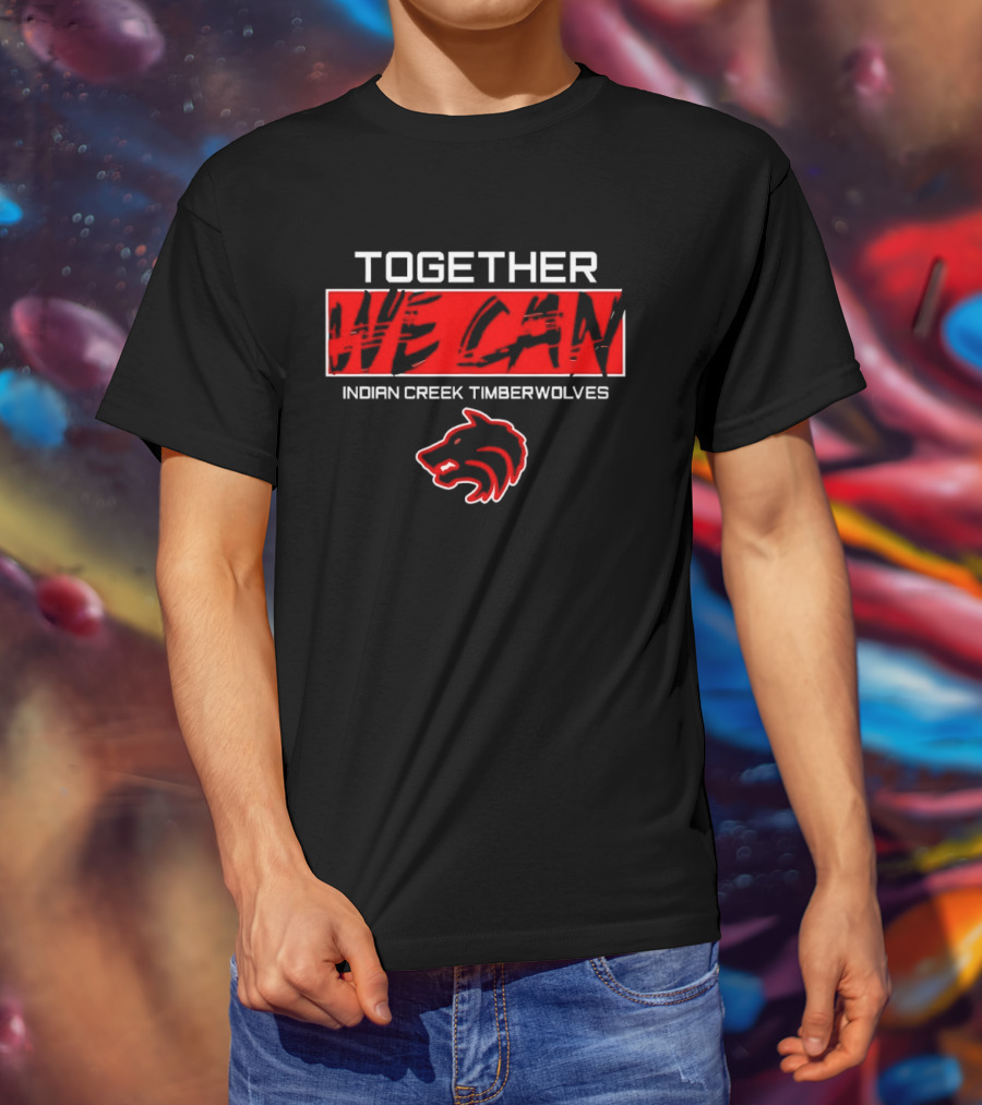 Together We Can Indian Creek Timberwolves Wolf Head T-Shirt