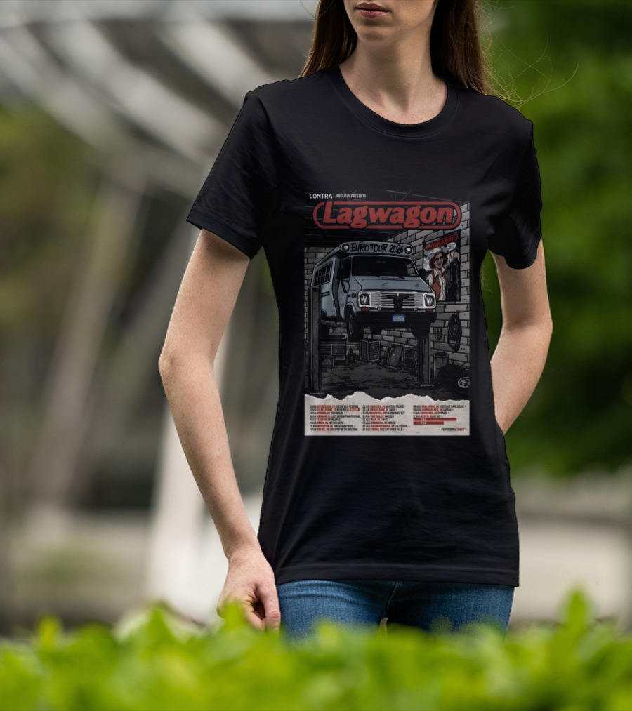 Lagwagon Euro Tour 2026 Contra Presents Europe Dates T-Shirt