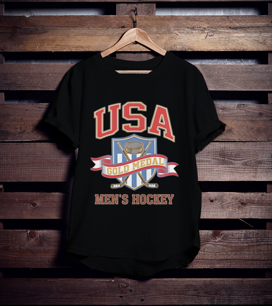 USA Gold Medal Men's Hockey 2026 Milan Cortina Olympics T-Shirt
