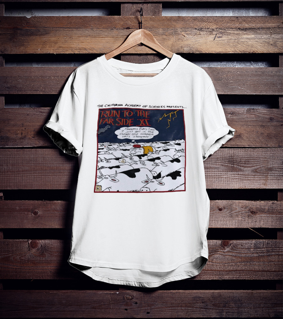Run To The Far Side XI California Academy Of Sciences Stampede Scene T-Shirt