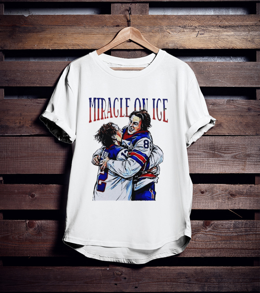 Miracle On ICE Jack Hughes Quinn Hughes USA Olympic Hockey Hug T-Shirt
