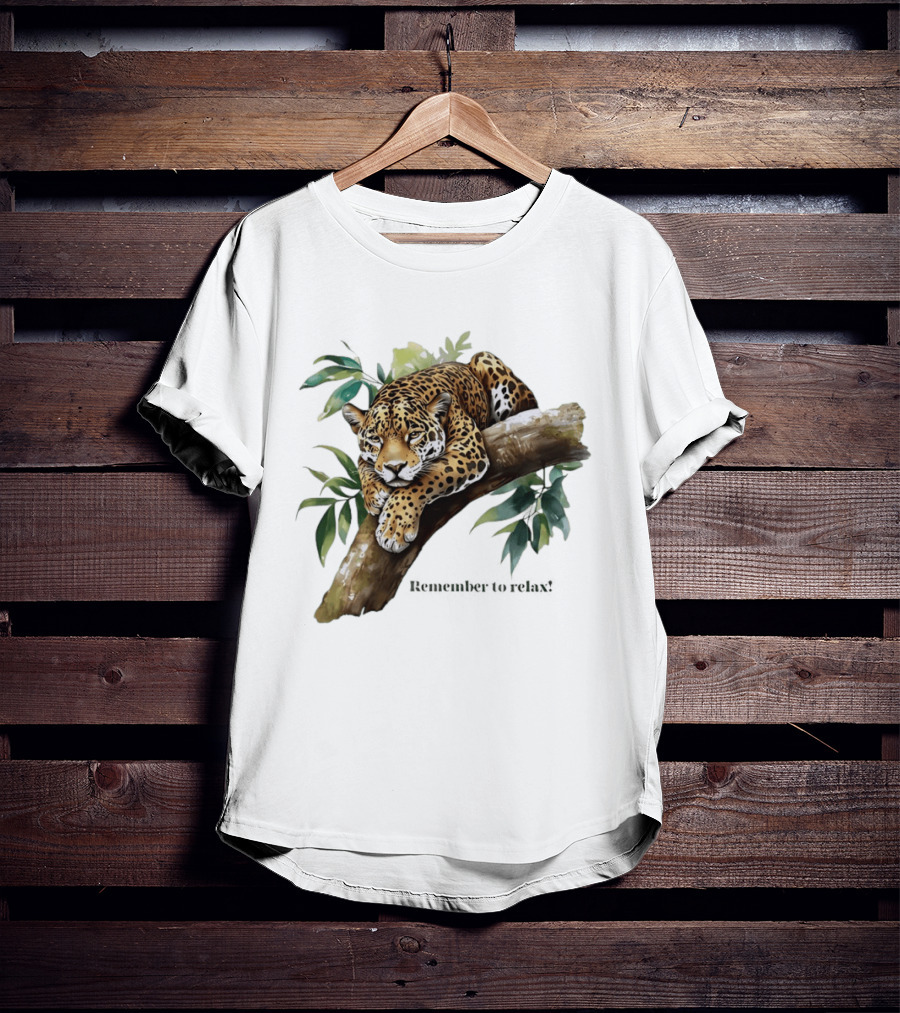 Jaguar Remember To Relax Nature Relaxation Wildlife T-Shirt