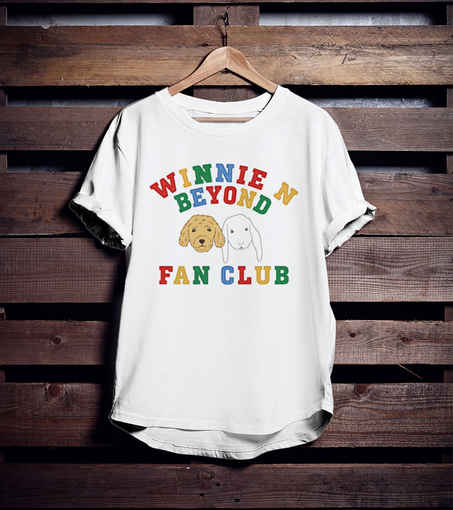Winnie And Beyond Fan Club Colorful Dog Faces T-Shirt