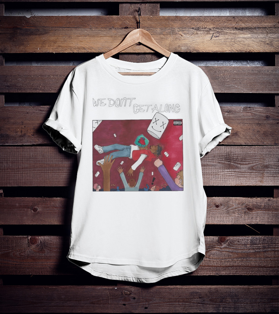 JuiceWrld 9 9 9 X Marshmello We Don't Get Along Cover Art Explicit Content T-Shirt