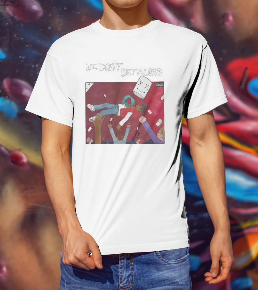 JuiceWrld 9 9 9 X Marshmello We Don't Get Along Cover Art Explicit Content T-Shirt