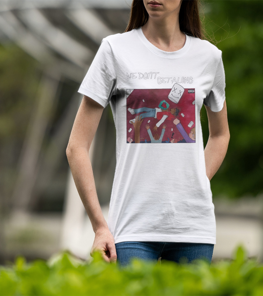 JuiceWrld 9 9 9 X Marshmello We Don't Get Along Cover Art Explicit Content T-Shirt