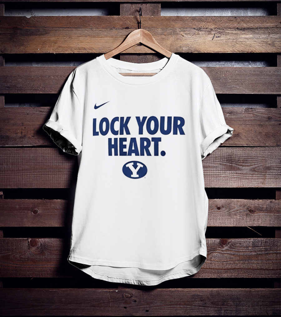 Nike BYU Cougars Lock Your Heart Y T-Shirt