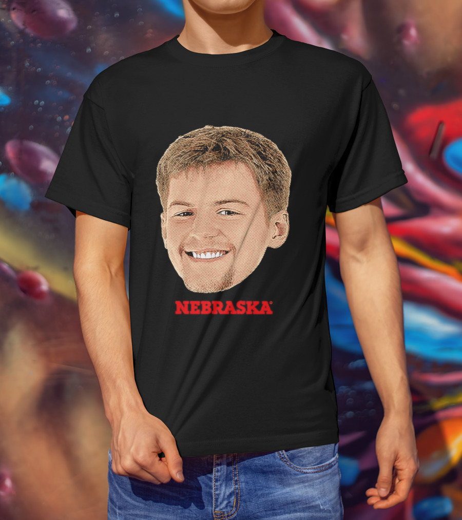 Will Cooper Nebraska Cornhuskers Big Head Image T-Shirt