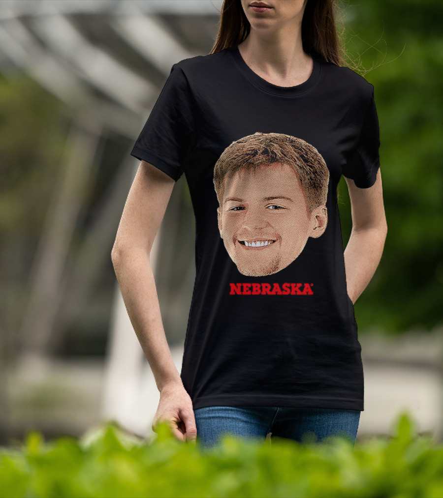 Will Cooper Nebraska Cornhuskers Big Head Image T-Shirt