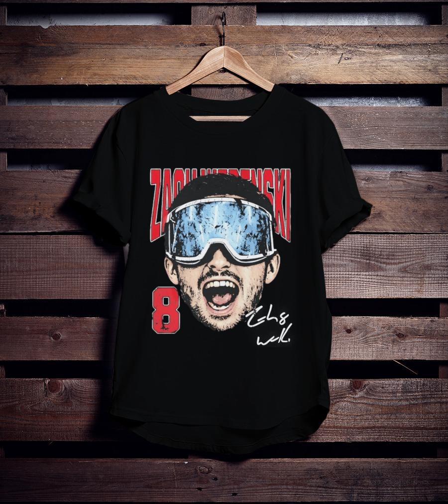 Zach Werenski 8 Columbus Blue Jackets Goggles Fan Favorite T-Shirt