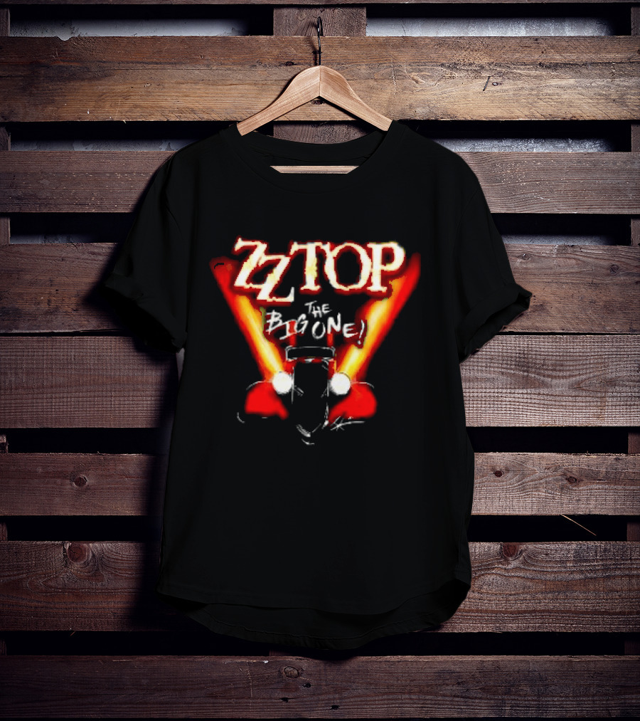ZZ Top The Big One Baseball Bat Crossed Lights T-Shirt