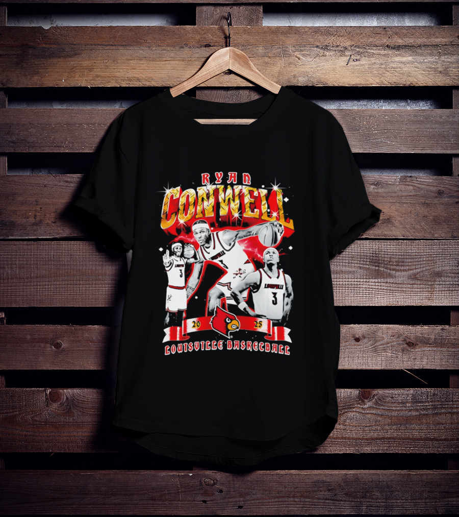 Ryan Conwell Louisville Basketball 2023 Cardinals 90s T-Shirt