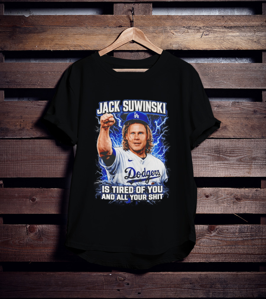 Jack Suwinski Dodgers Inspired Lightning T-Shirt