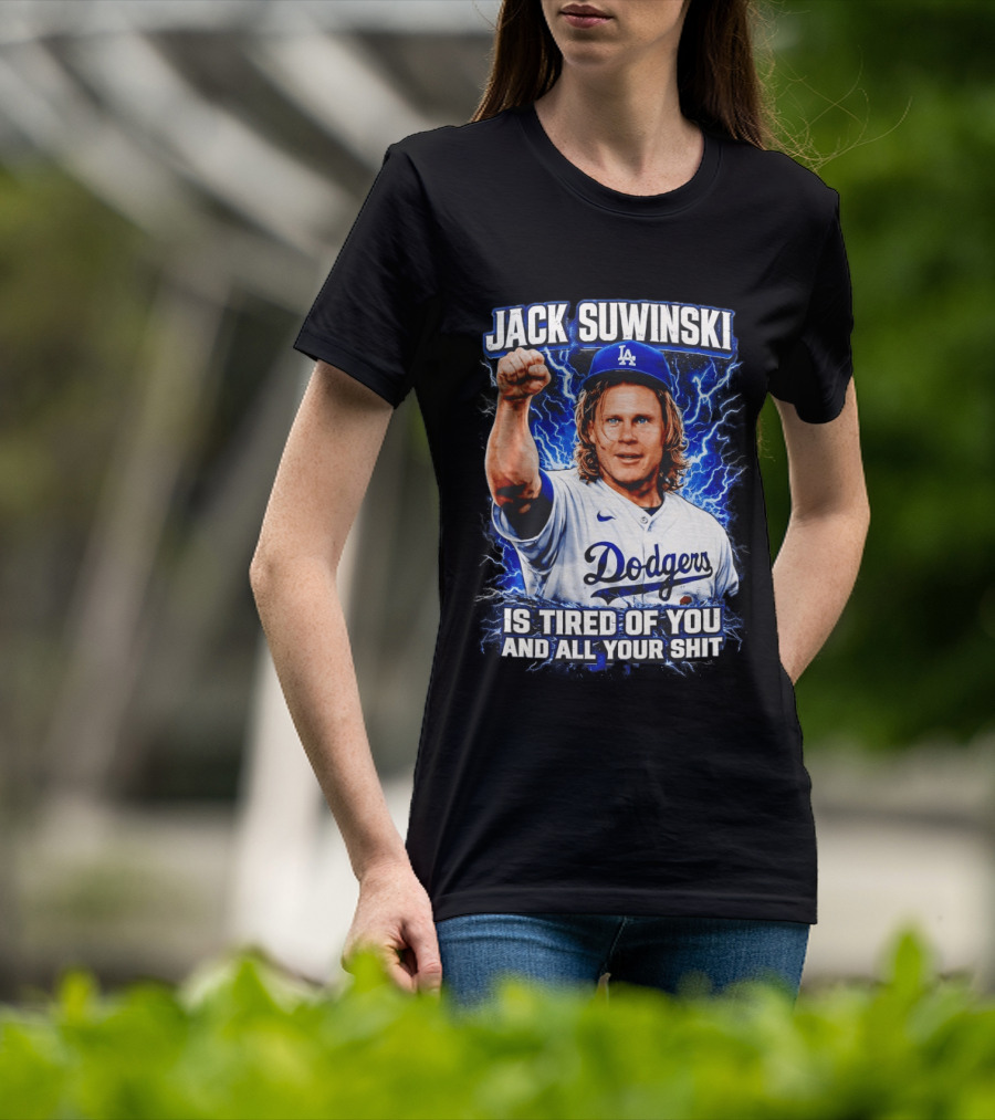 Jack Suwinski Dodgers Inspired Lightning T-Shirt