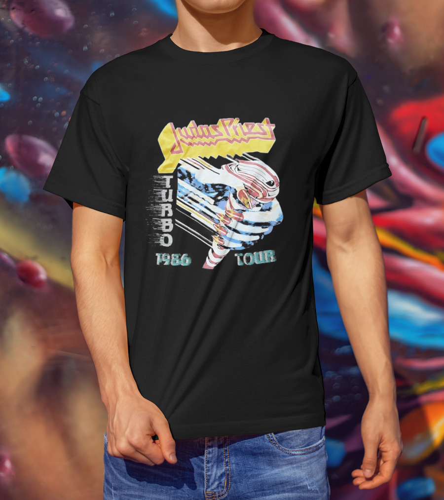 Judas Priest Turbo 1986 Tour Vintage Rock Music Memorabilia T-Shirt