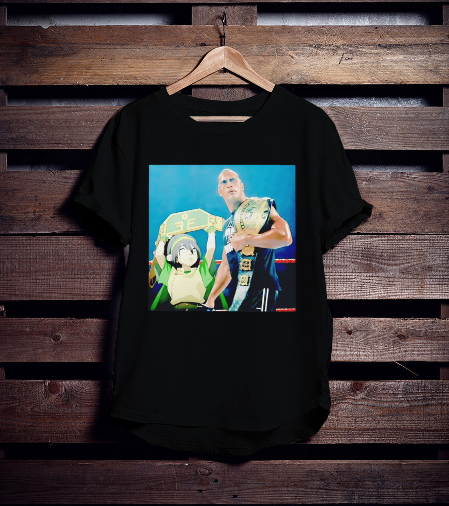 Dwayne The Rock Johnson Meets The Boulder Avatar Crossover Scene T-Shirt