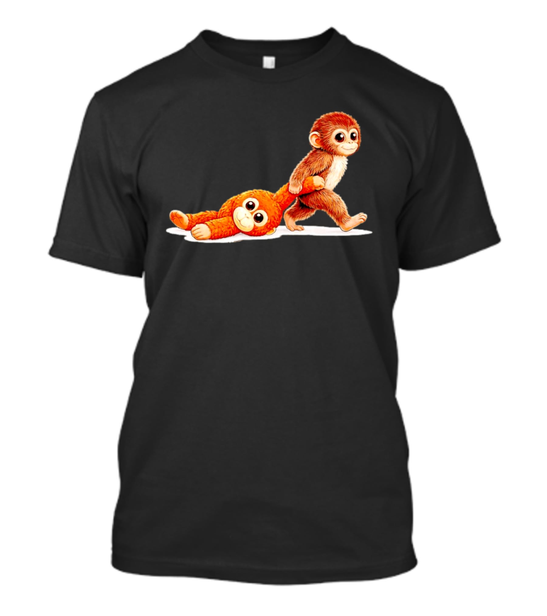 Monkey Punch Ultimately I Have To Be Brave Playful Cartoon T-Shirt