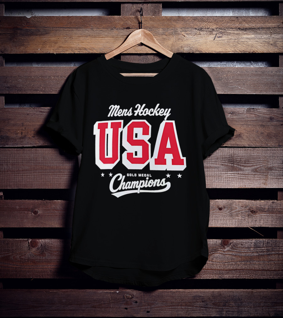 USA Mens Hockey Gold Medal Champions 2026 Winter Olympics T-Shirt