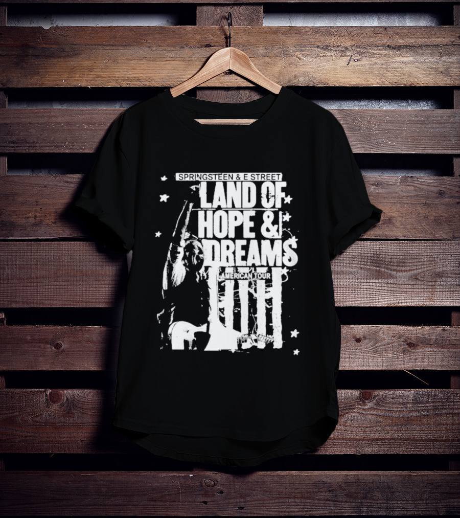Bruce Springsteen Land Of Hope And Dreams American Tour 2026 Stars Guitarist T-Shirt