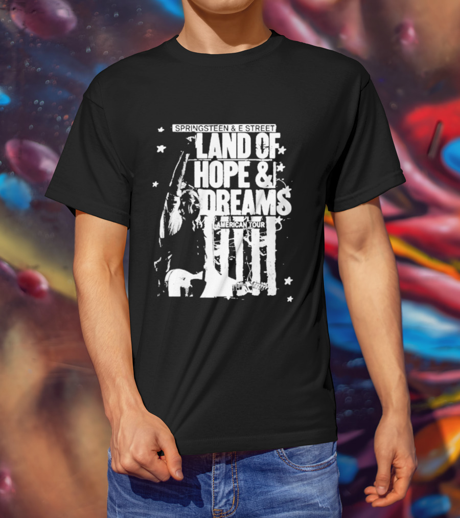 Bruce Springsteen Land Of Hope And Dreams American Tour 2026 Stars Guitarist T-Shirt