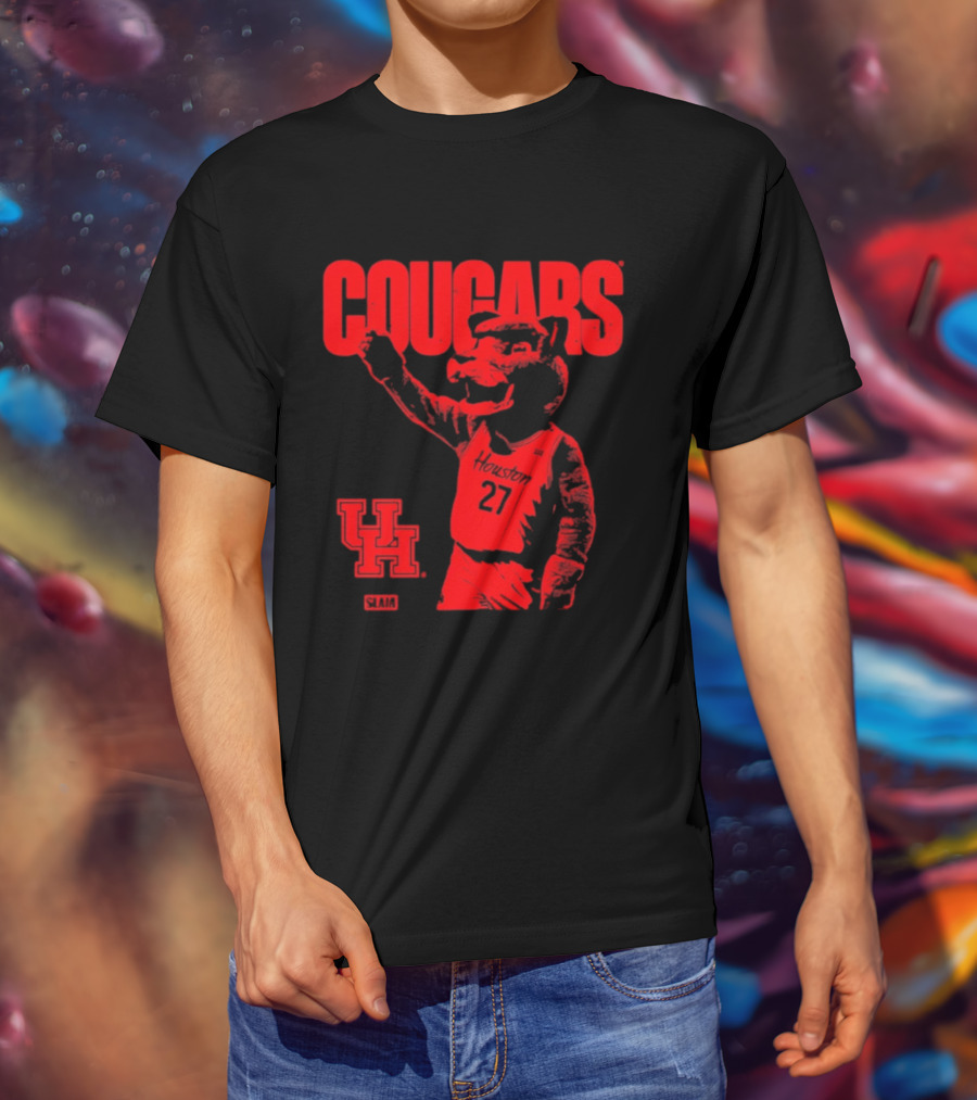 Houston Cougars Slam Dunk Mascot UH 27 T-Shirt
