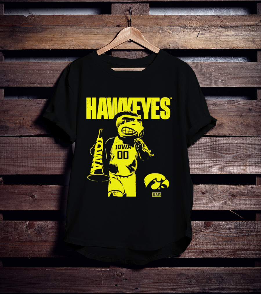 Iowa Hawkeyes Mode Slam Vintage Mascot Basketball 00 T-Shirt