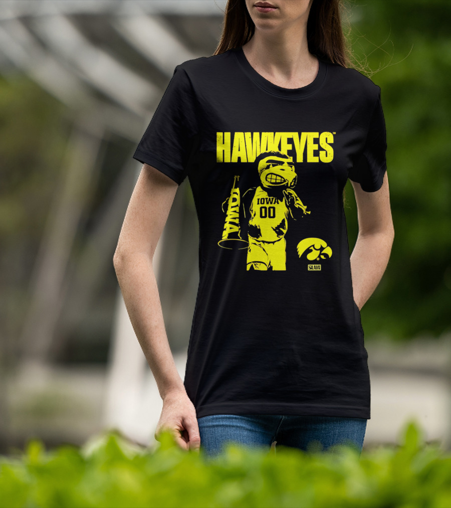 Iowa Hawkeyes Mode Slam Vintage Mascot Basketball 00 T-Shirt