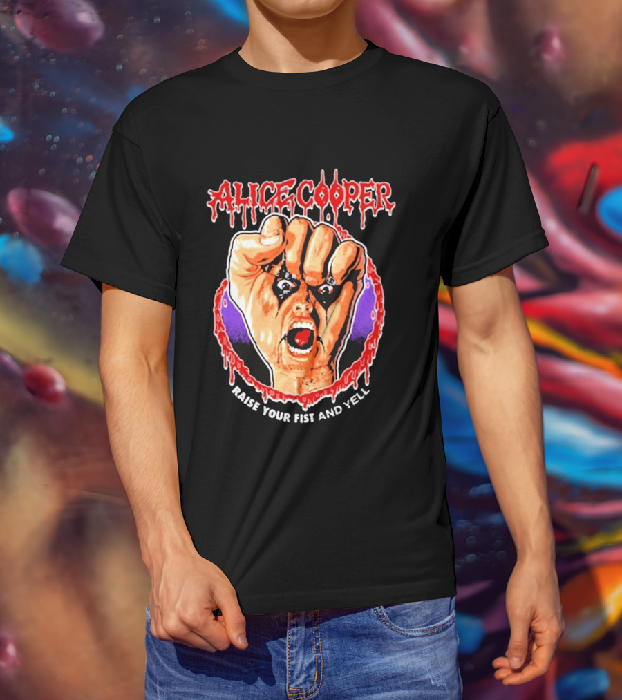 Alice Cooper Raise Your Fist And Yell Horror T-Shirt