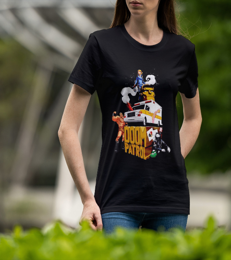 Doom Patrol DC's Young Animal Robotman Negative Man Team Ambulance T-Shirt