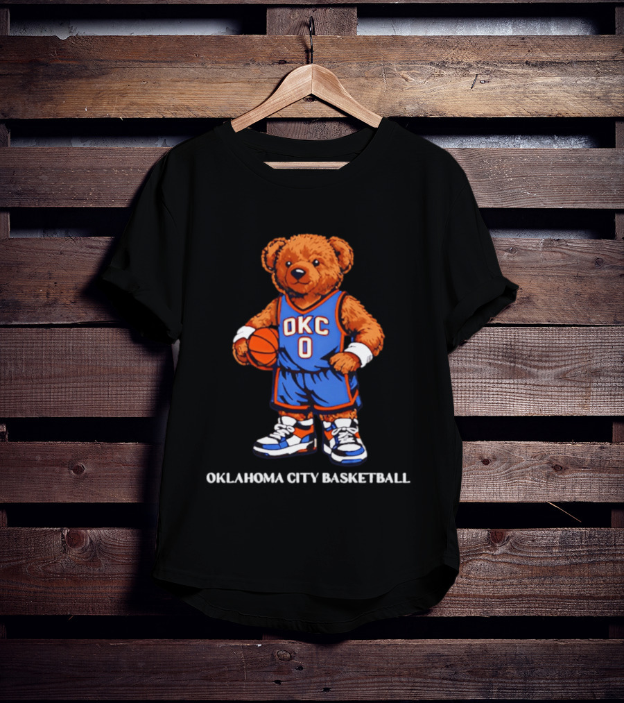OKC Basketball Teddy Bear 2609 Oklahoma City Sports Fan T-Shirt