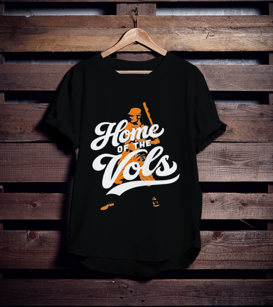 Home Of The Vols Tennessee Baseball Player T-Shirt