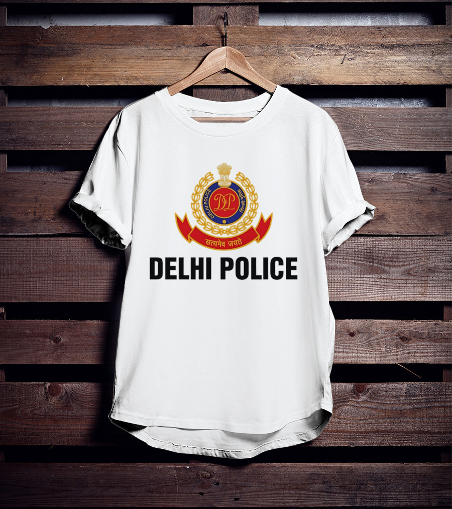 DELHI POLICE Satyamev Jayate Seal T-Shirt