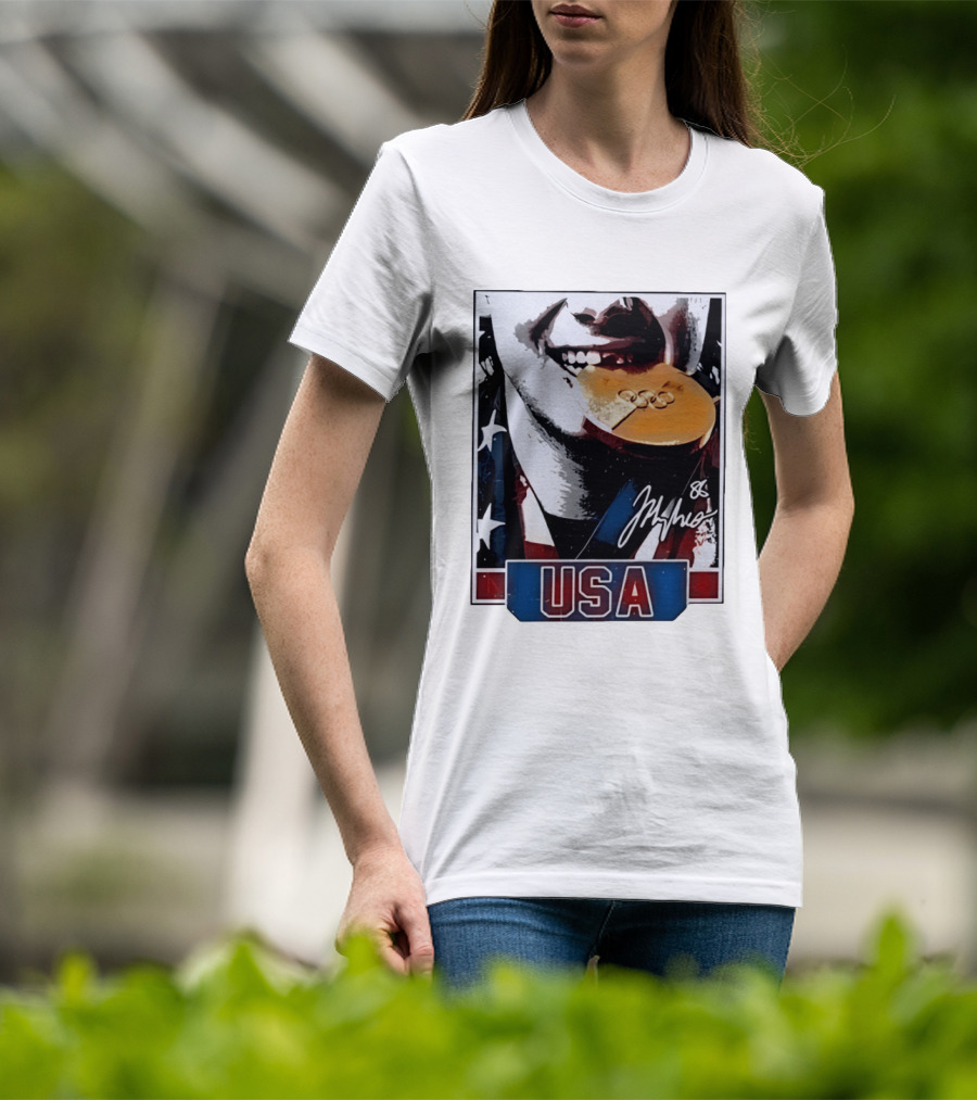 USA Gold Medal Hockey Jack Hughes Autograph 88 T-Shirt